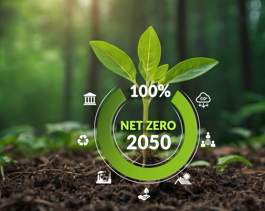 100% Net Zero 2050 Logo